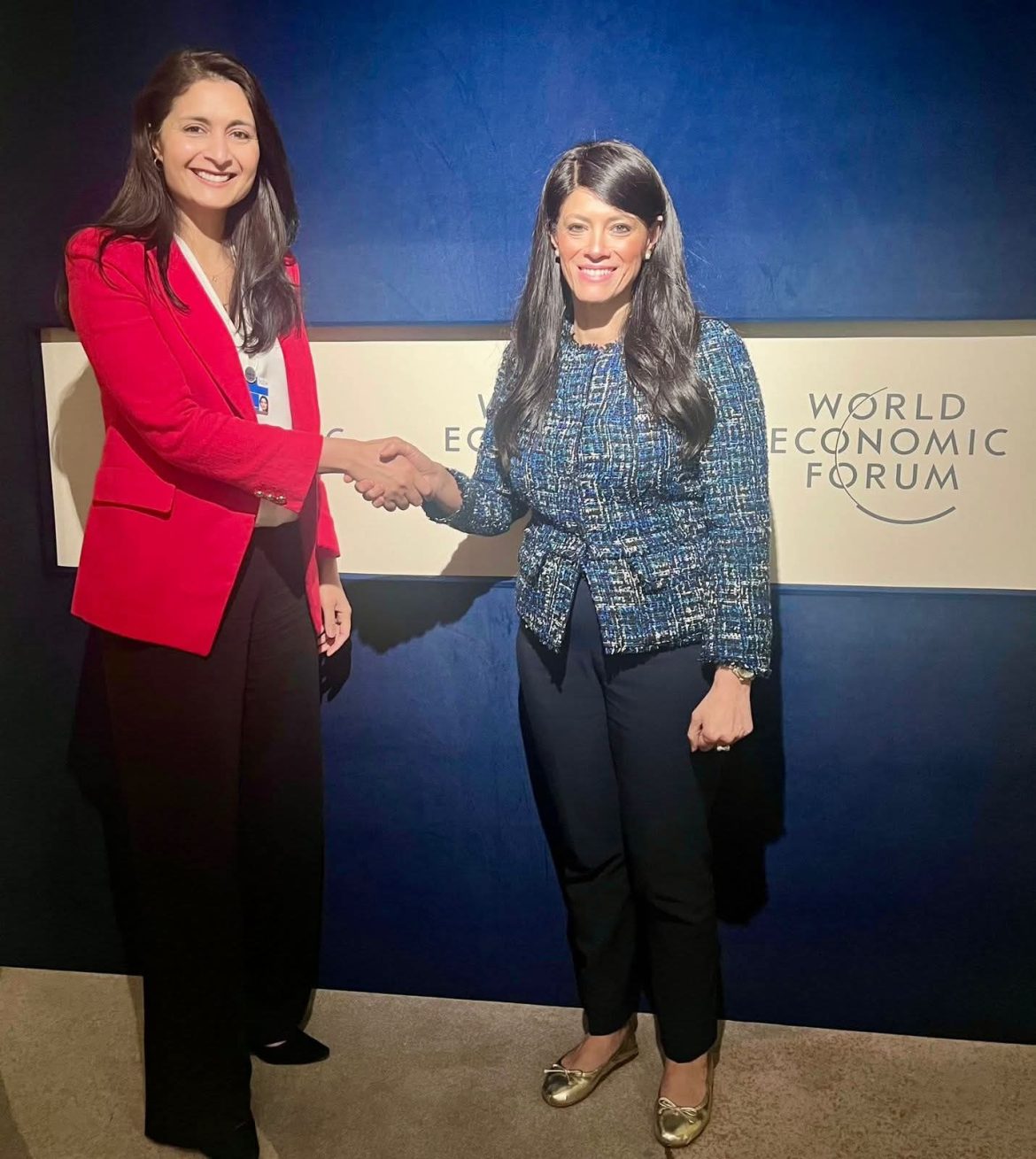 وزيرة التخطيط تعقد اجتماعين مع العضو المنتدب للمنتدى الاقتصادي العالمي ورئيس شركة «أكوا باور»