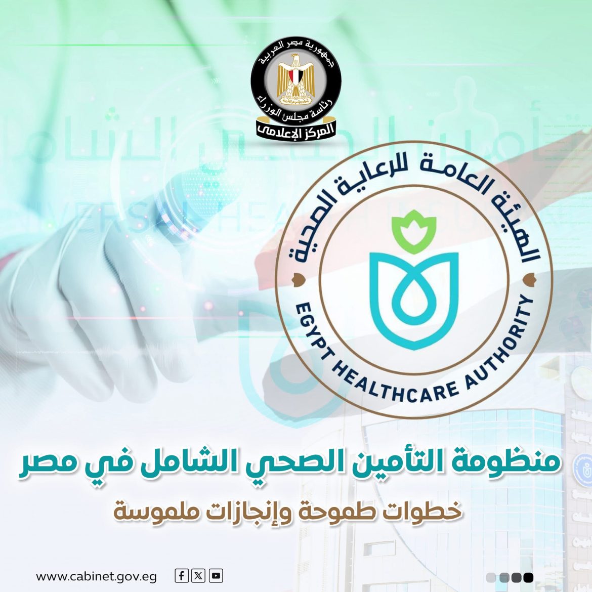 مجلس الوزراء: نخطو بثبات نحو توسيع نطاق منظومة التأمين الصحي الشامل مجلس الوزراء: نخطو بثبات نحو توسيع نطاق منظومة التأمين الصحي الشامل