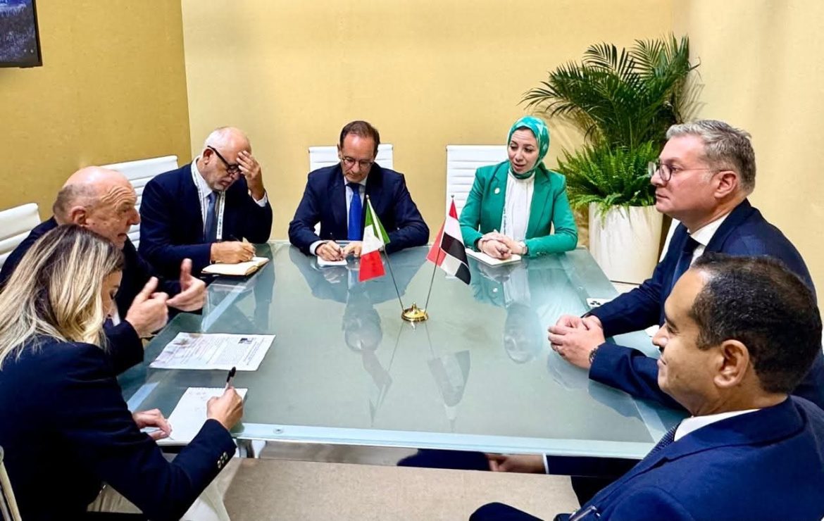 وزير البترول يبحث التعاون المشترك في مجالات الطاقة والتعدين مع وزير البيئة الإيطالي وزير البترول يبحث التعاون المشترك في مجالات الطاقة والتعدين مع وزير البيئة الإيطالي