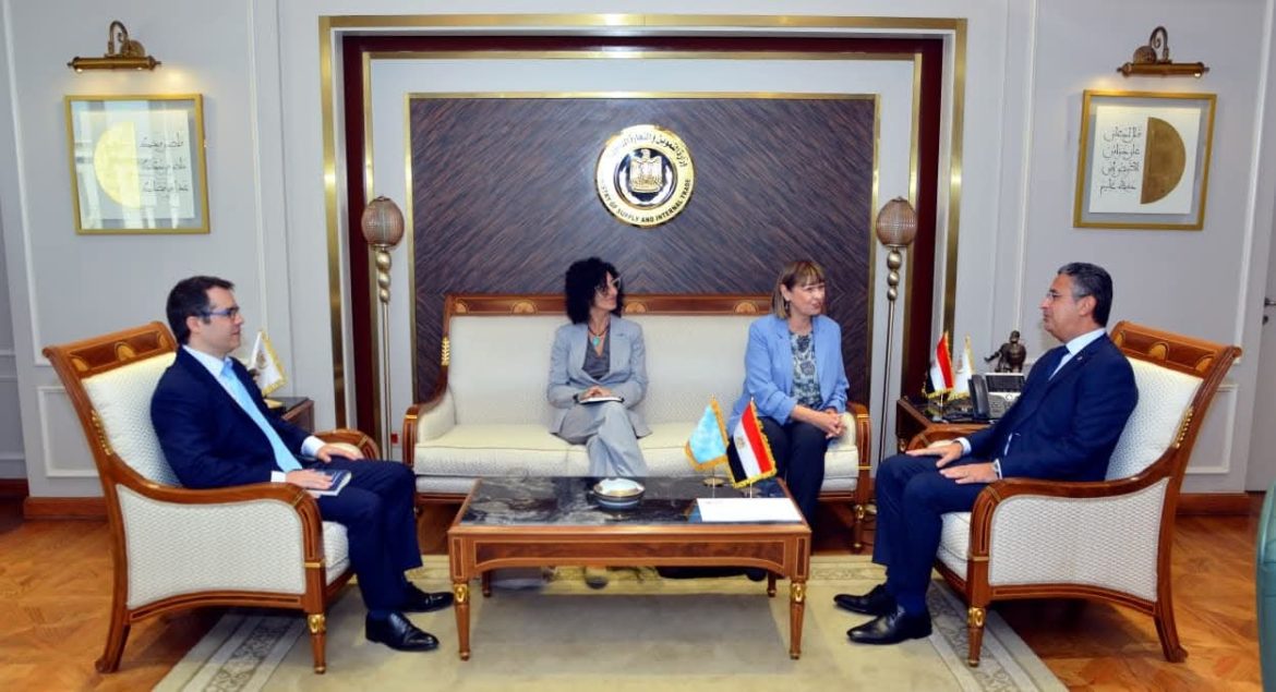 وزير التموين يبحث تعزيز الأمن الغذائي والتحول الرقمي وجودة الغذاء مع منسقة الأمم المتحدة