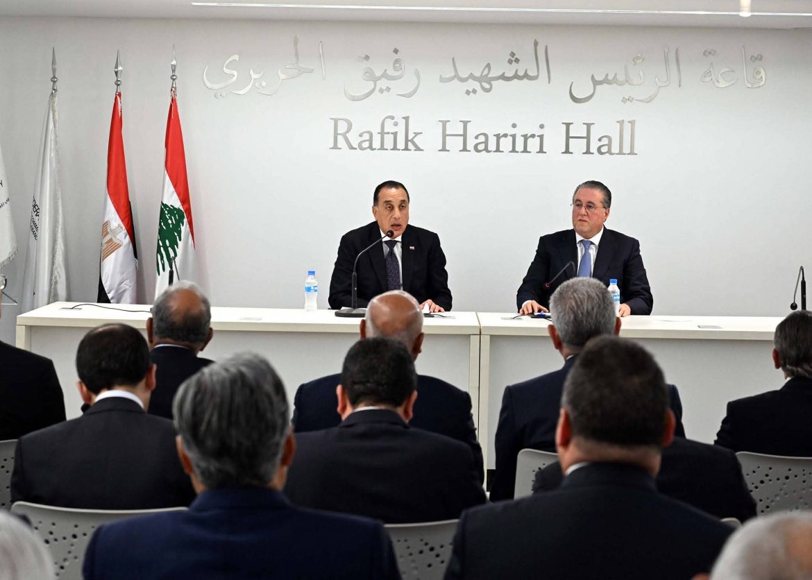 رئيس الوزراء: لبنان شريك سياسي اقتصادي محوري واستراتيجي لمصر