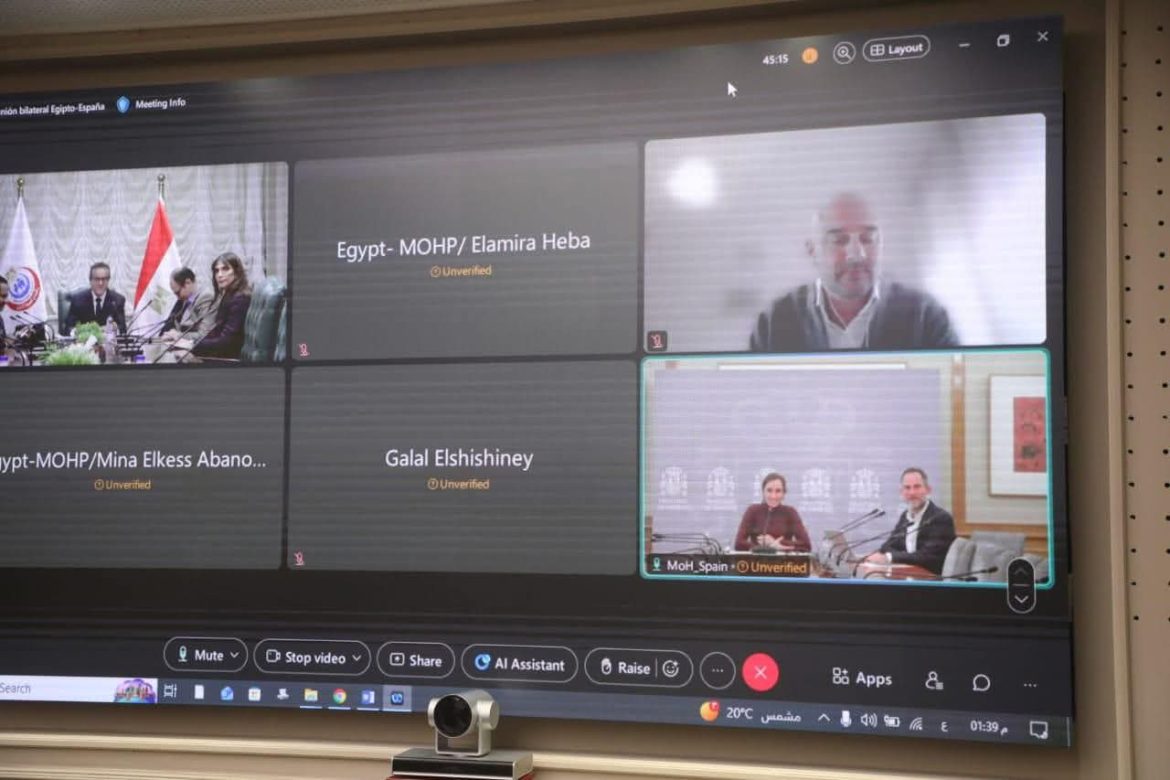 وزير الصحة يبحث آفاق التعاون الصحي المشترك مع وزيرة صحة إسبانيا