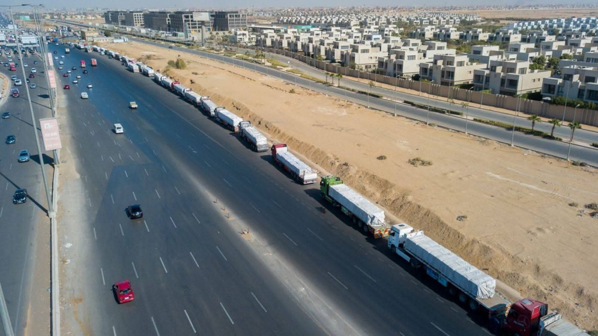 تحيا مصر وبيت الزكاة: وصول قافلة مساعدات قطاع غزة قبيل حلول شهر رمضان