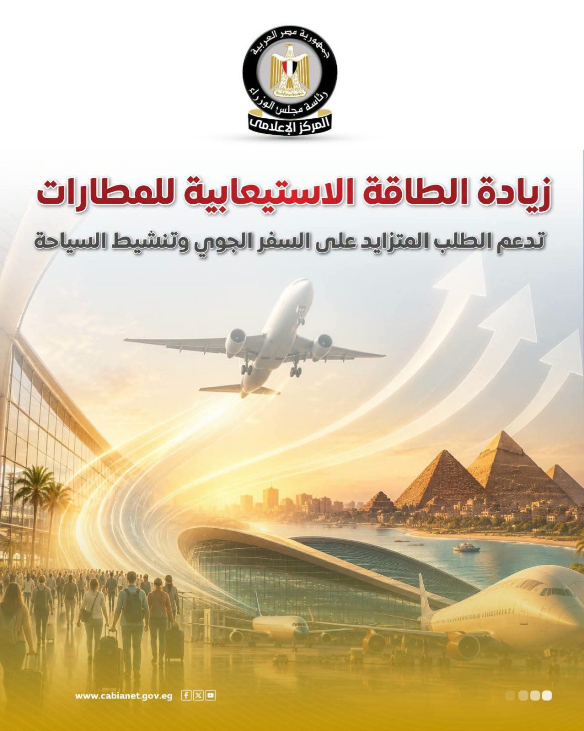 إعلامي الوزراء: ارتفاع حركة الطيران بالمطارات المصرية خلال 2026