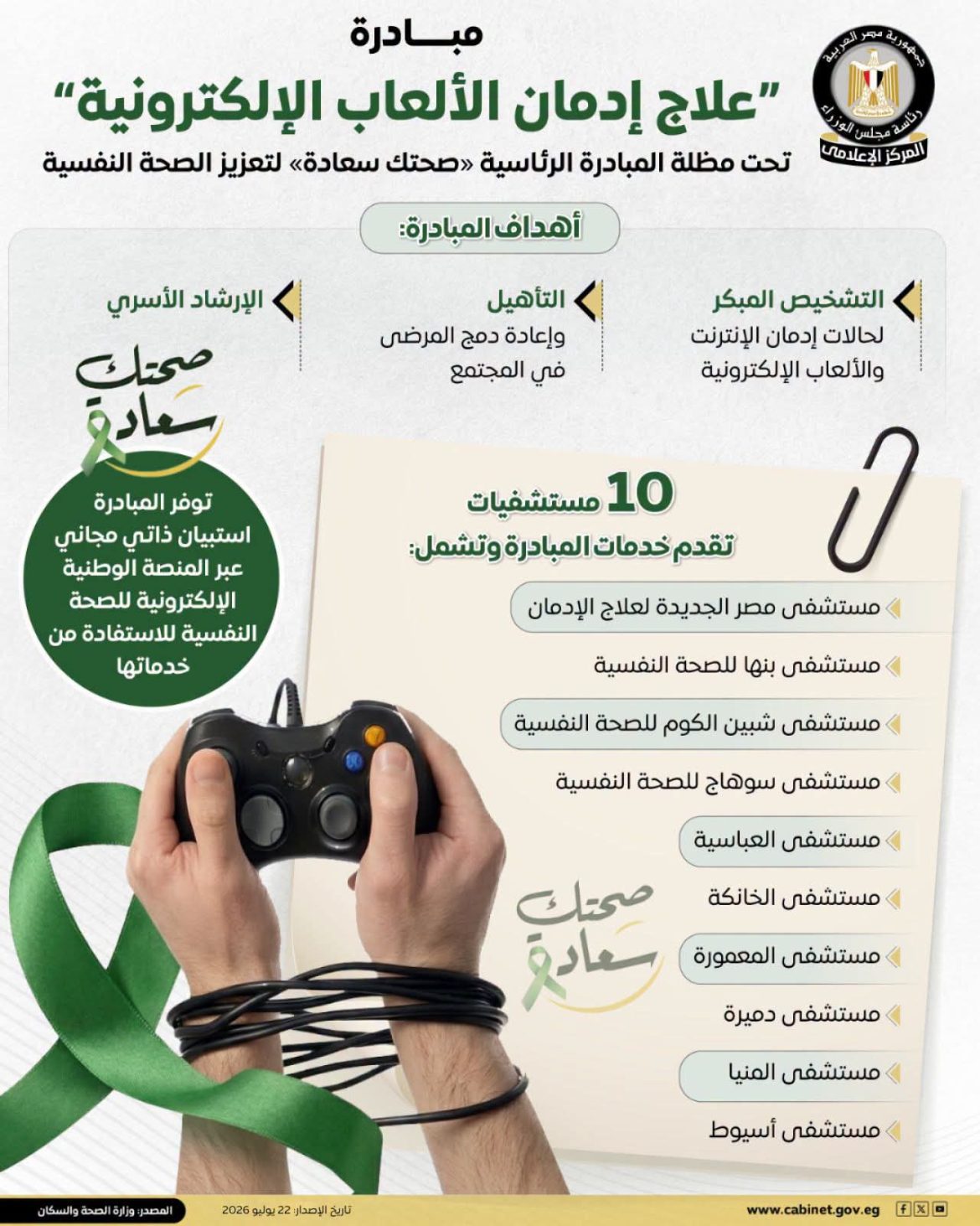 مصر تواجه الإدمان الرقمي بخدمات علاجية وتوعية مجتمعية